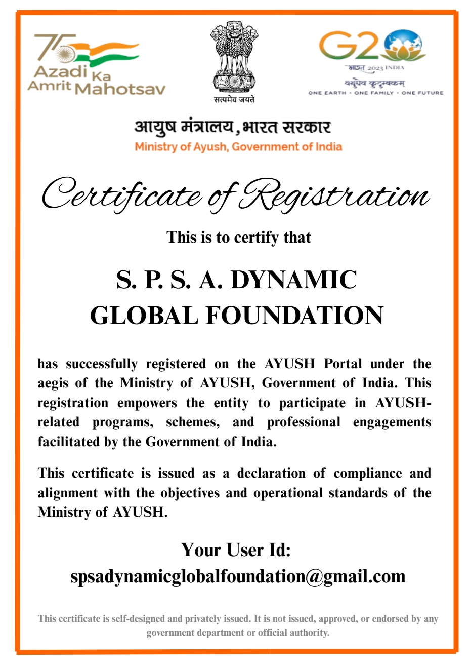 Ministry of Ayush Certificate